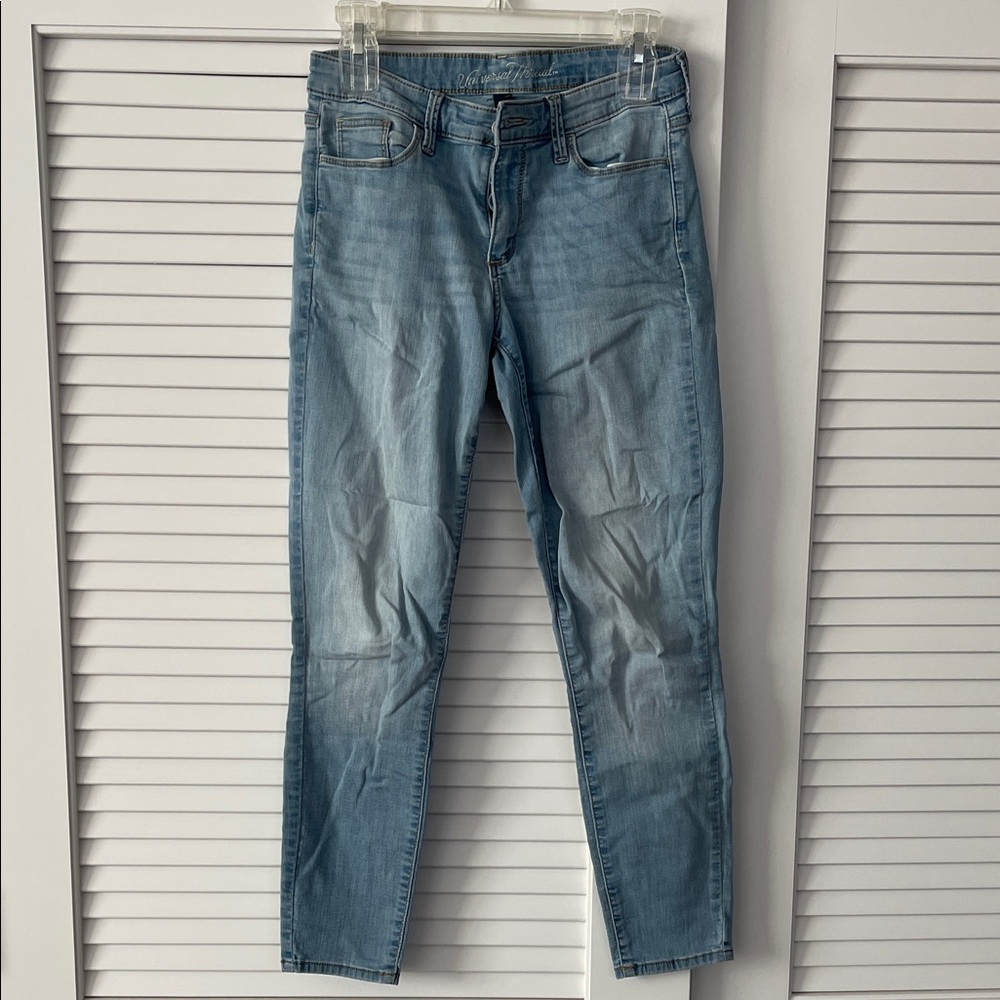 Universal Thread Light Blue Denim Jeans with Gold Stitching